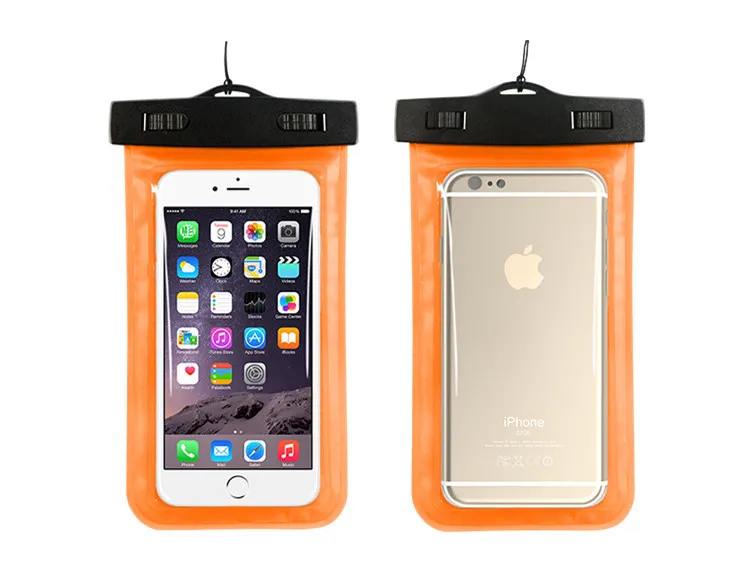 Orange Универсальный герметичный Водонепроницаемый чехол для iPhone X 8 7 6S плюс Чехол сумка Чехлы для телефона Coque водонепроницаемые чехол для телефона - Цвет: Orange