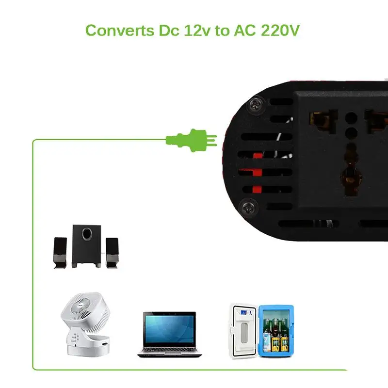 Автомобильный инвертор с USB портами для зарядки 300 Вт 12 В в переменный ток 220