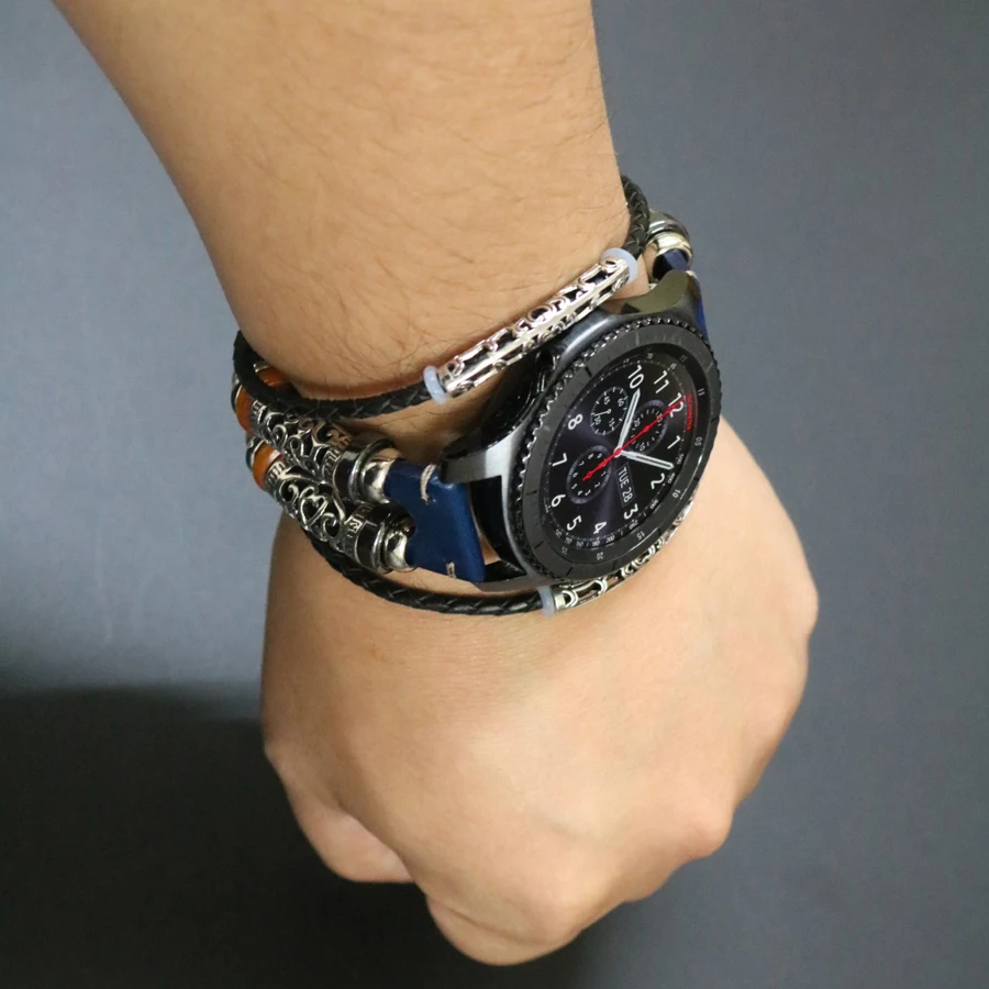 Ремешок из натуральной кожи для Xiaomi Huami Amazfit Pace Смарт-часы браслет для Amazfit Stratos 2 2S ремешок 22 мм ремешок для часов