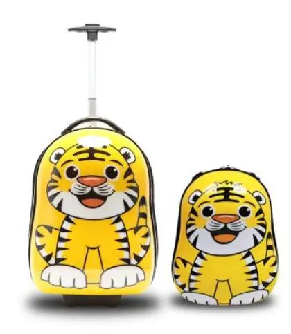 2 pcs each set Детский дорожный костюм, чехол для путешествий, чемодан на колесиках для детей, чехол на колесиках, детский дорожный костюм на колесиках, чехол, рюкзак для детей - Цвет: 2 pcs each set