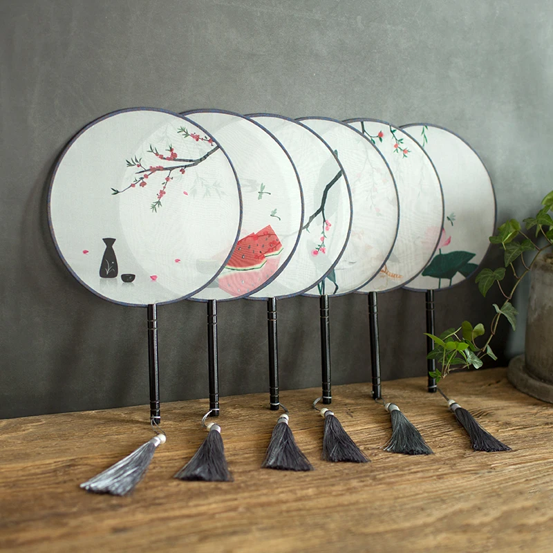 1 шт. полупрозрачный китайский чернильный винтажный Дворцовый стиль Круглый