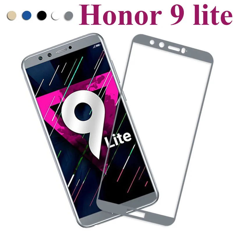 Стеклянный чехол для honor 9 lite защита экрана с полным покрытием huawei light стекло