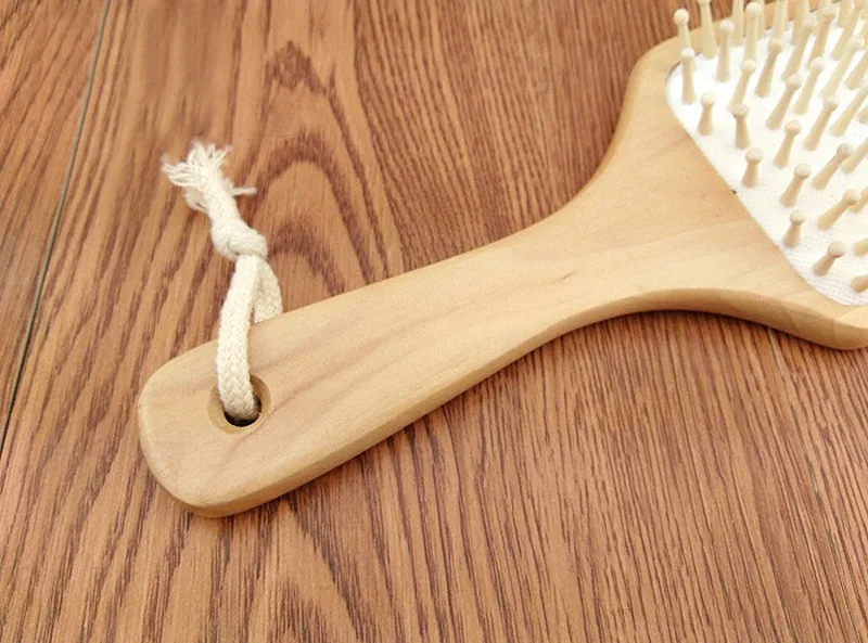 Натуральная бамбуковая Подушка Массажная щетка для волос деревянные щетинки