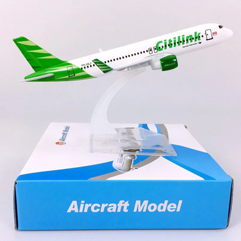 

16CM 1:400 Airbus A320-200 model Indonesia Citilink airline with base alloy aircraft plane collectible display model collection