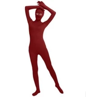 swo001 dark red lycra spandex full body skin tight jumpsuit unisex zentai suit bodysuit costume women unitard lycra dancewear