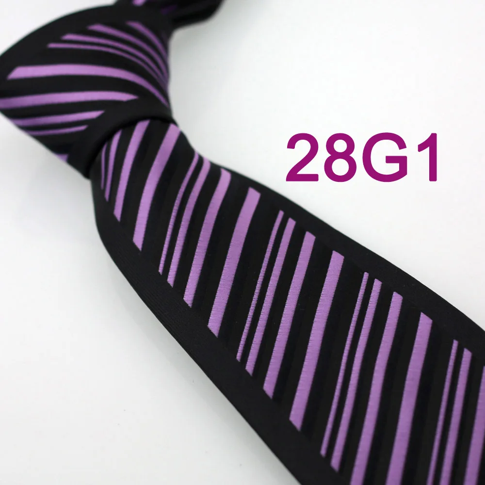 Coachella Men's ties Unique Border Black With Purple diagonal Stripe Woven Necktie Formal Neck tie For Men dress Shirt Wedding |