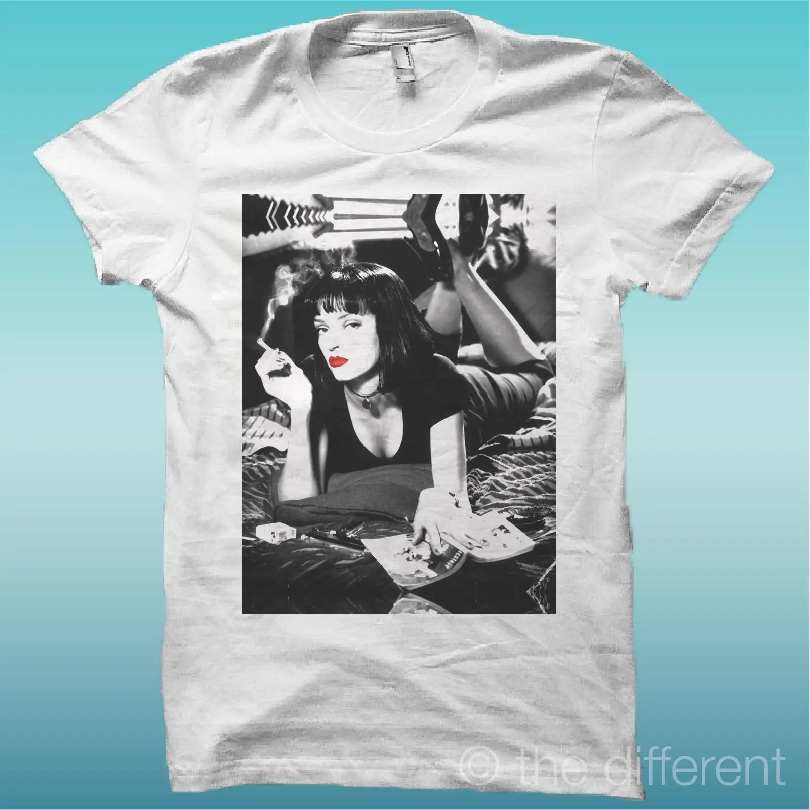 Футболка UMA THURMAN PULP FICTION THE HAPPINESS IS HAVE MY футболка NEU хит продаж новый топ бесплатная