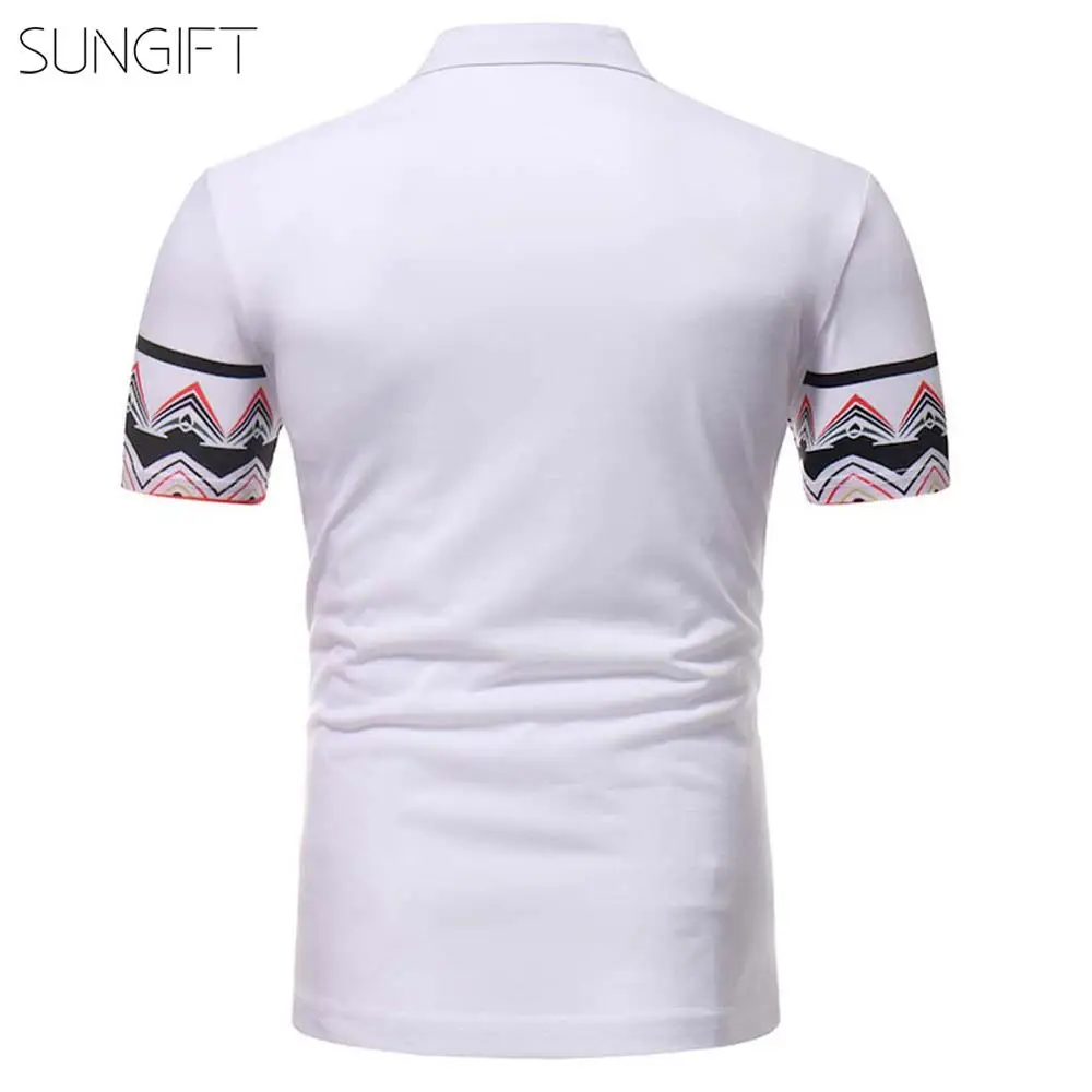 Мужская футболка-поло SUNGIFT черная Повседневная футболка с коротким рукавом и