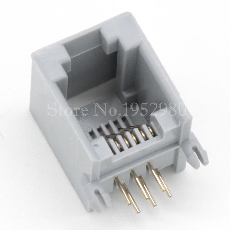 20 шт./лот RJ45 сетевой разъем Ethernet 6P6C серый Glod 6 контактов | Строительство и ремонт
