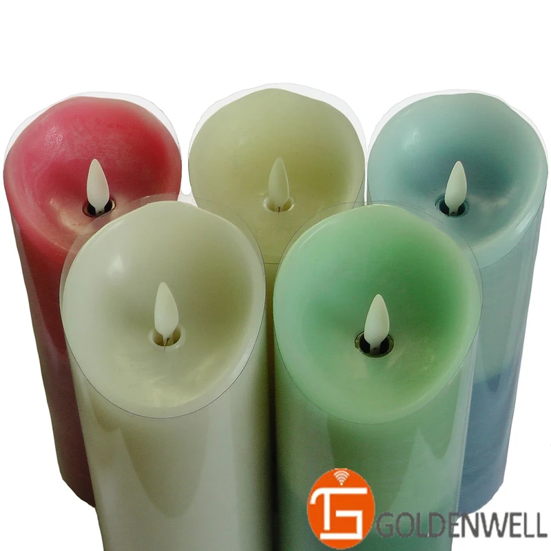 Фото 3.5 "х 5" Зеленый СВЕТОДИОД Беспламенного Свечи Луминара Типа Столб Таймер candle 3.5 "х 5" Зеленый СВЕТОДИОД Беспламенного Свечи Луминара Типа Столб Таймер candle