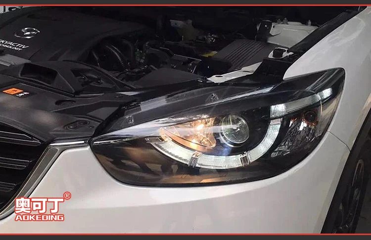 AKD автомобильный Стайлинг Головной фонарь для Mazda CX-5 фары 2012- CX5 СВЕТОДИОДНЫЙ Фонарь Ангел глаз светодиодный DRL Hid Bi Xenon авто аксессуары