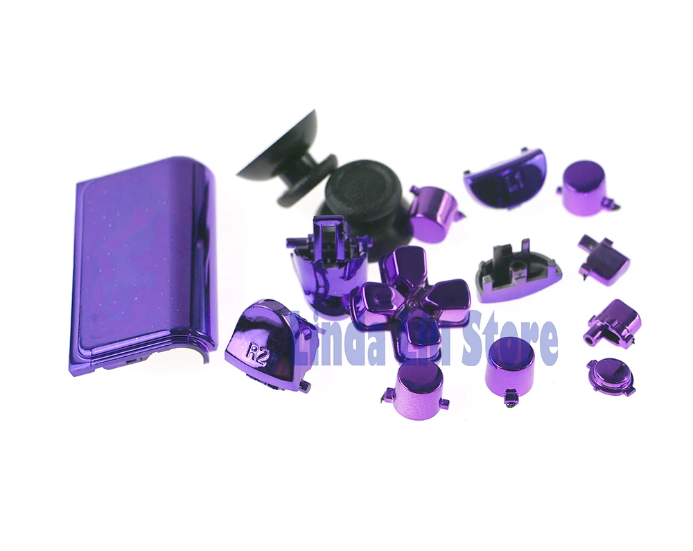 Chengdianwan 20 комплектов хромированная CUH ZCT2 JDS 040 JDM040 R2 L2 R1 L1 триггер полный Dpad кнопки