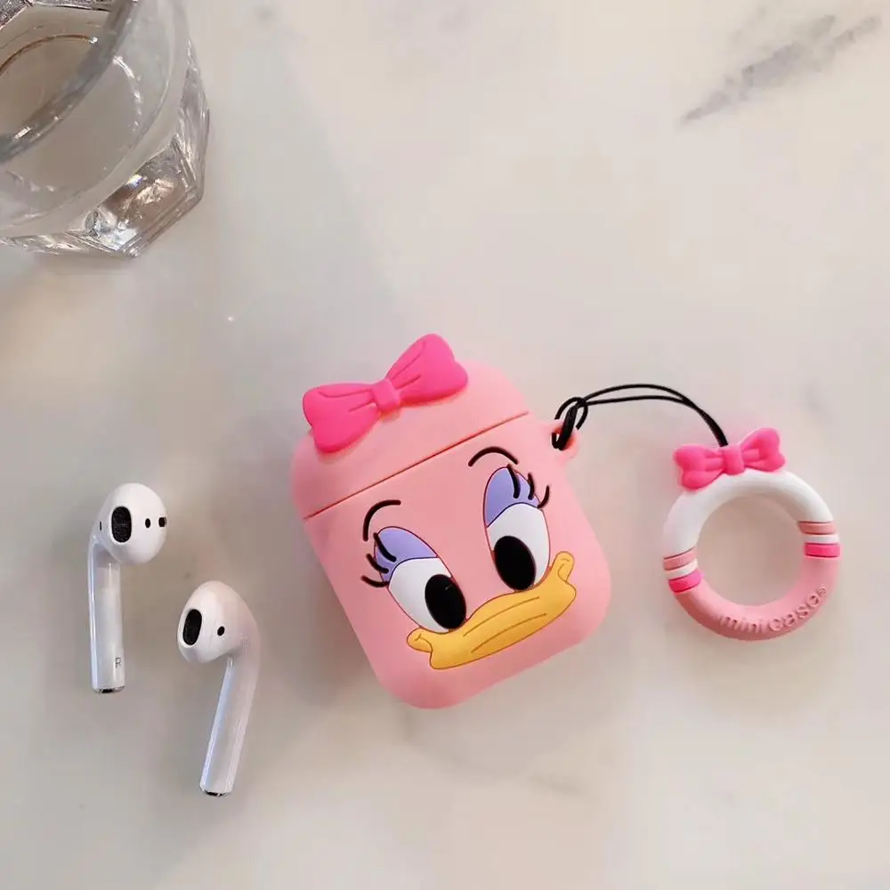 VETOMEET симпатичный Дональд Дак узор Bluetooth беспроводной наушник чехол для AirPods ТПУ