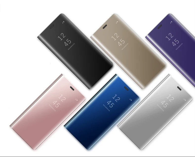 Роскошные Зеркало кожаный чехол для Samsung Galaxy S8 s8plus с подставкой флип Защитная крышка для Samsung S8 плюс Galaxy Note 8