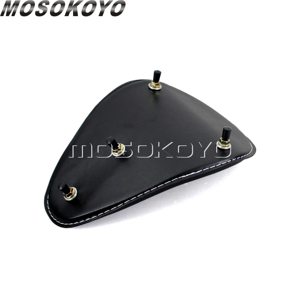 Черное мотоциклетное весеннее соло сиденье для Harley Honda Yamaha Kawasaki Suzuki Sportster Bobber Chopper