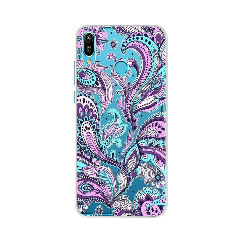 Темно-красный Для huawei Y6 чехол huawei Y6 силиконовый чехол мягкий чехол для телефона для huawei Y6 MRD-LX1 MRD-LX1F Y6 Prime Pro чехол - Цвет: Темно-красный