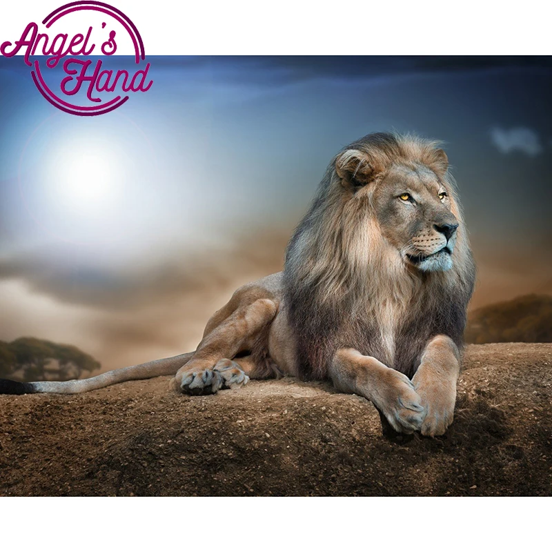 

5d diy diamond embroidery lion sleeping diamond painting Cross Stitch full square&round drill Rhinestone mosaic decoration