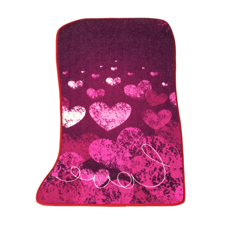Модный принт в форме сердца Плюшевые индивидуальные автомобильные коврики |