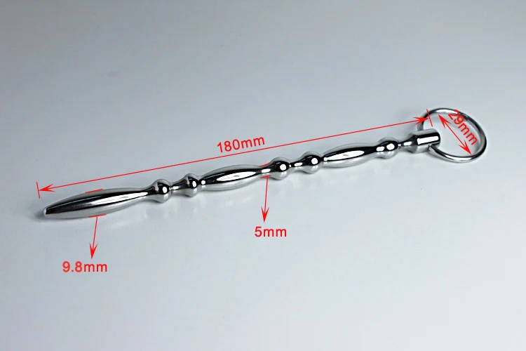 Уретральный расширитель мужской из нержавеющей стали длиной 18 см со звуковым