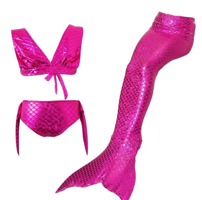 3Pieces Girl's Mermaid Tails For Swimming Costume Kid Zeemeerminstaart Cola De Sirena Cauda Sereia Cosplay Costumes swimsuit |