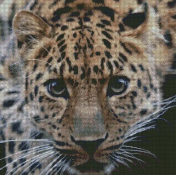 

Cross-Stitch Needlework Forest Animal leopard 14CT white Counted Unprinted DIY Cross Stitch Kits Handmade Arts Wall Decor