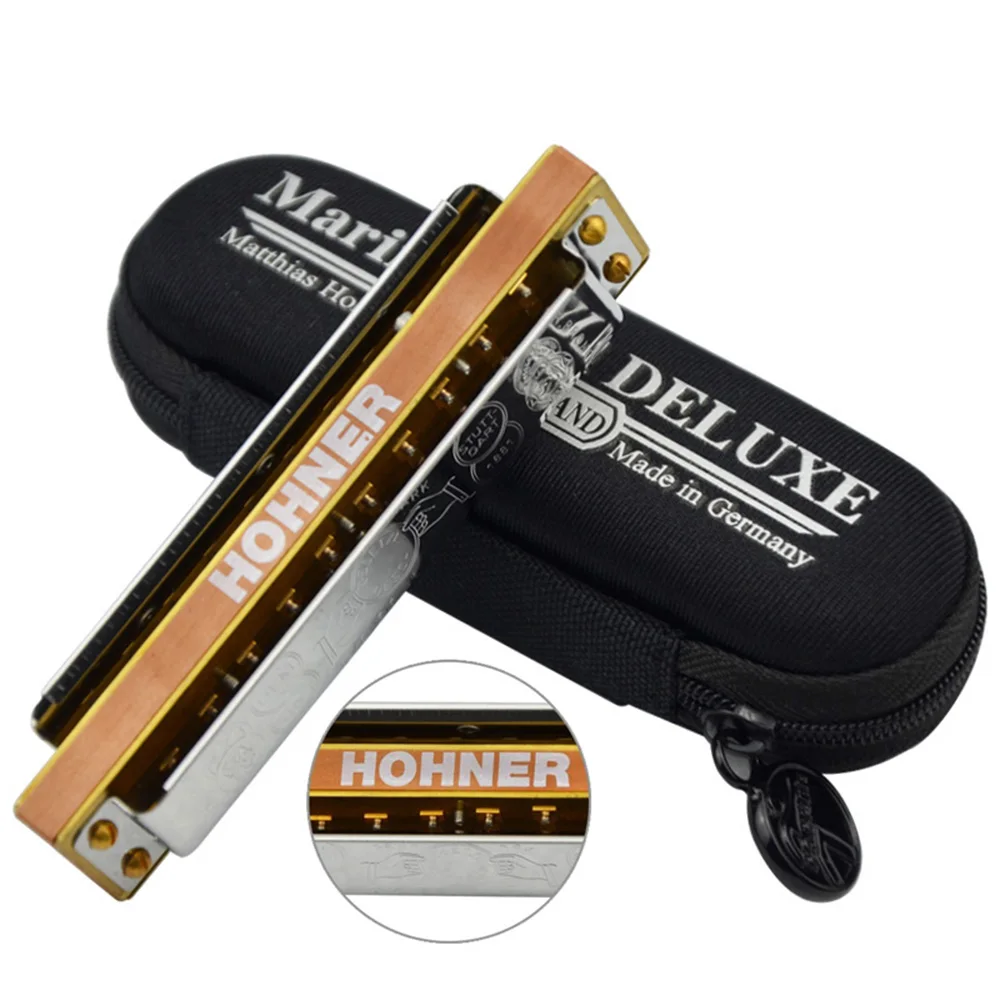 Hohner морской группы Делюкс диатонический 10 отверстий губная гармоника рот органные инструменты Ключ C блюз Арфа перламутровый гребень Музыкальные инструменты