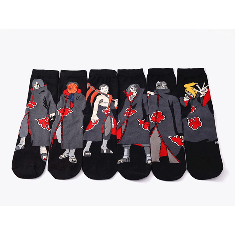 men socks Movie character deidara pein Cosplay sport long Tide Socks uchiha itachi sasori hidan Novelty cartoon Women | Мать и ребенок