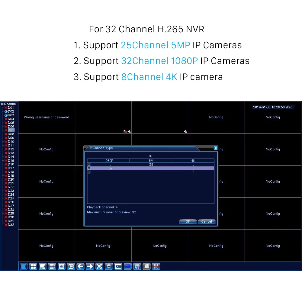 BESDER H.265 32CH 5MP CCTV NVR DVR сетевой видеорегистратор для IP-камеры XMEYE P2P Cloud 24/7 запись макс.