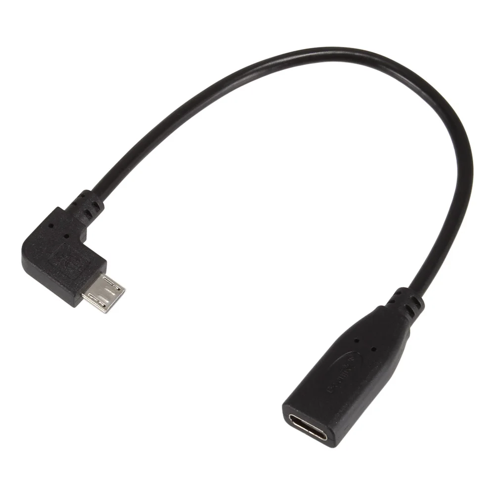 Кабель-удлинитель Micro USB 90 градусов 20 см | Электроника