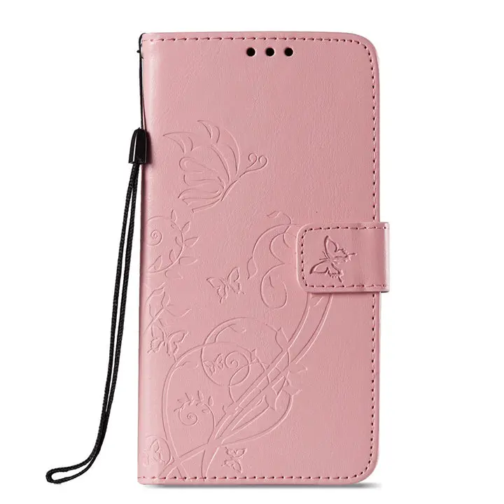 Pink Флип-чехлы для Xiaomi 5X A1 Redmi Note 5A 4X4 4A Note4 Note4X Note5A Роскошный Ретро кошелек с бабочкой и карманом для карт милый чехол E03Z - Цвет: Pink