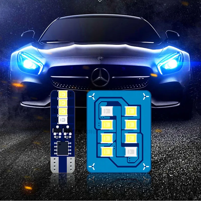 T10 194 501 светодиодная гирлянда 2835 8SMD 50 шт. canbus сигнал интерьера автомобиля лампочка