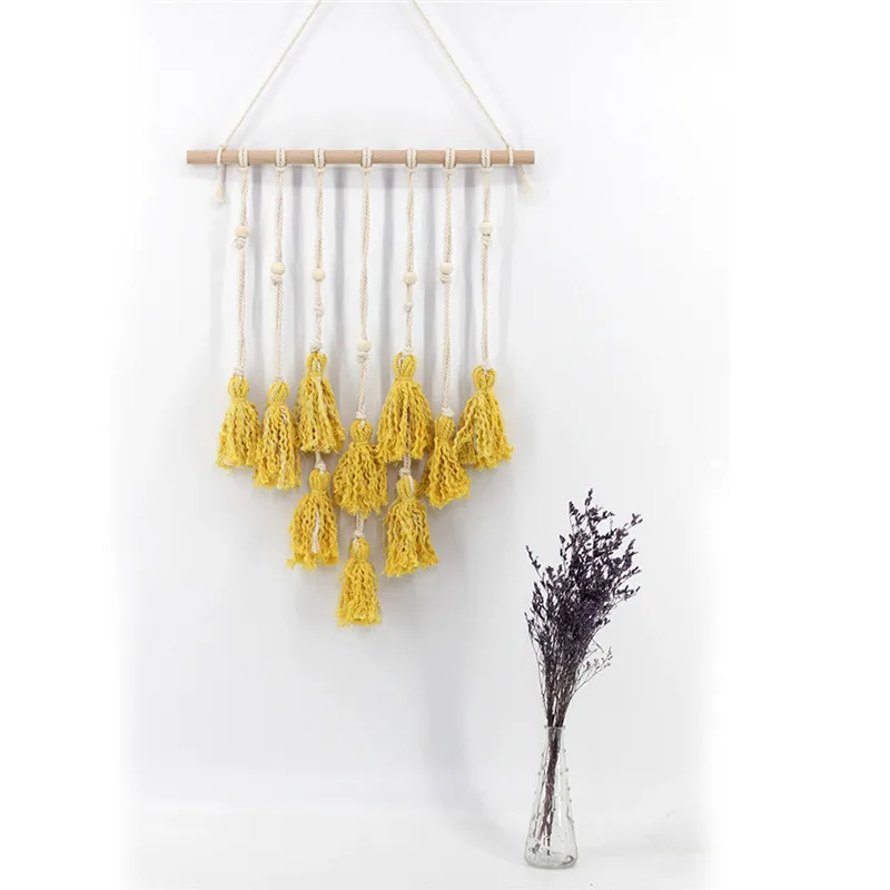 Макраме Плетеный настенный гобелен ручной работы в стиле бохо шикарное богемное