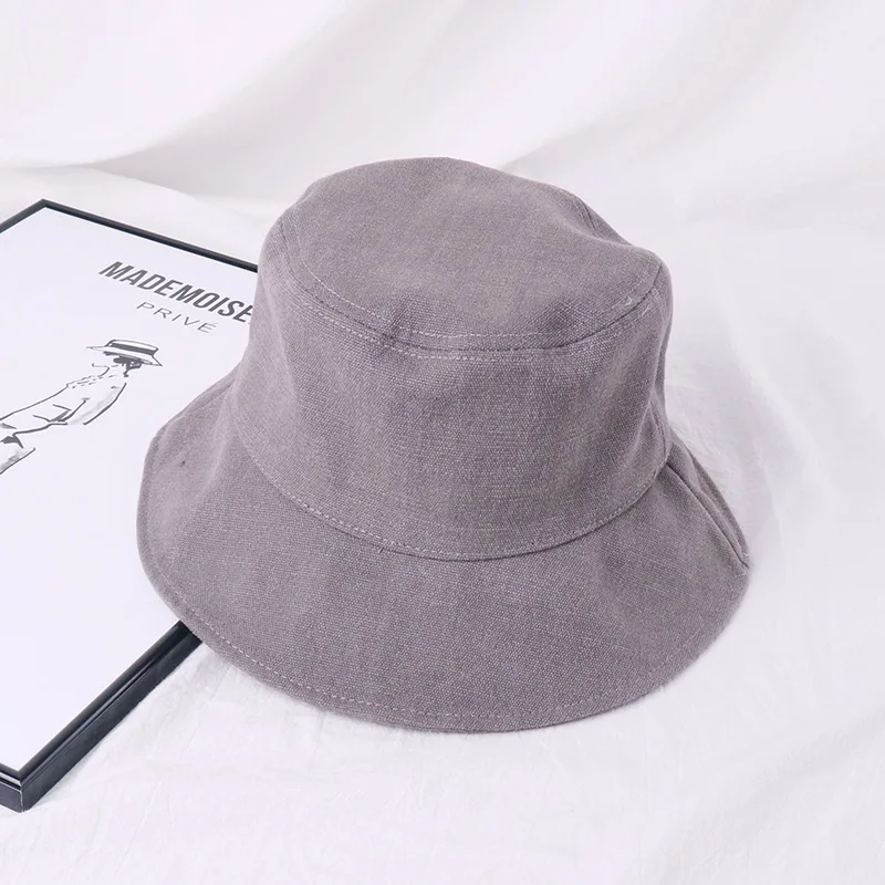 Candy Color Bucket Hat Women Fishing Men Bucket Hat Spring Summer Bob Hip Hop Caps Gorros Unisex Cotton Sun Flat Caps