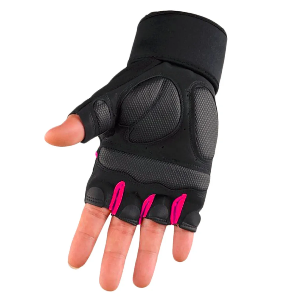 pink Professional мужские и женские перчатки для велоспорта профессиональная дышащая Тяжелая атлетика гантели для фитнеса перчатки для занятий спортом на открытом воздухе - Цвет: pink