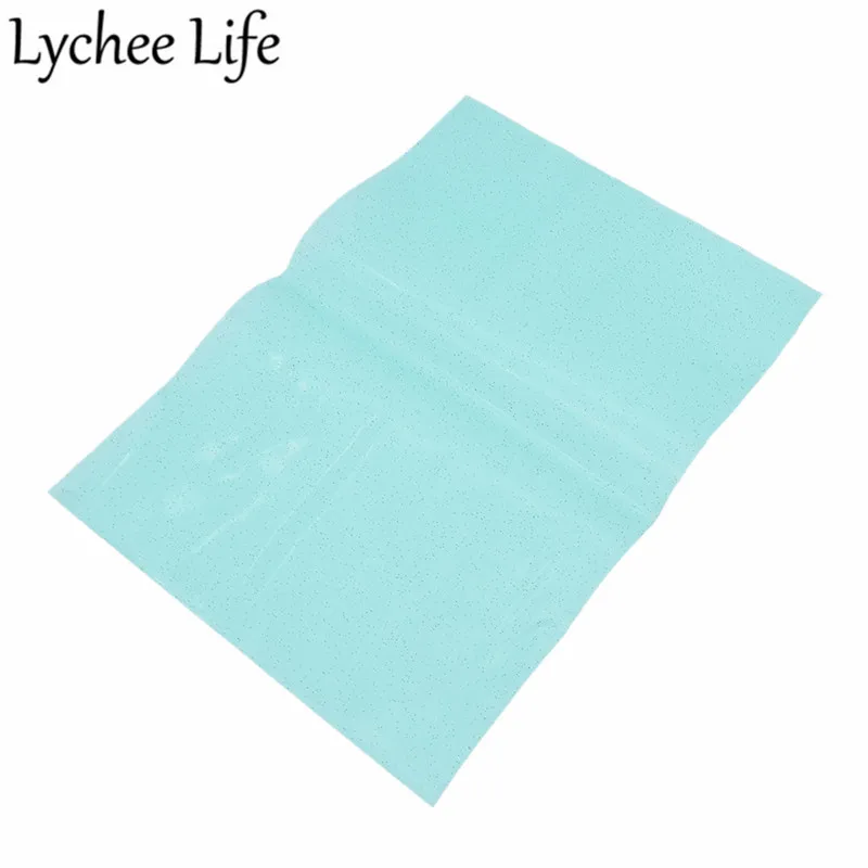 Lychee Life A4 прозрачная блестящая ткань красочные ПВХ 29x21 см Ткань DIY Современная домашняя одежда текстиль швейная ткань аксессуары