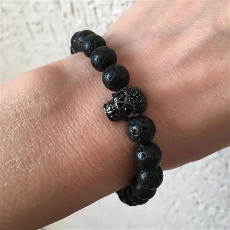 Череп мужской браслет Мода 2018 Новый Винтажный Браслет Мужчины Простой