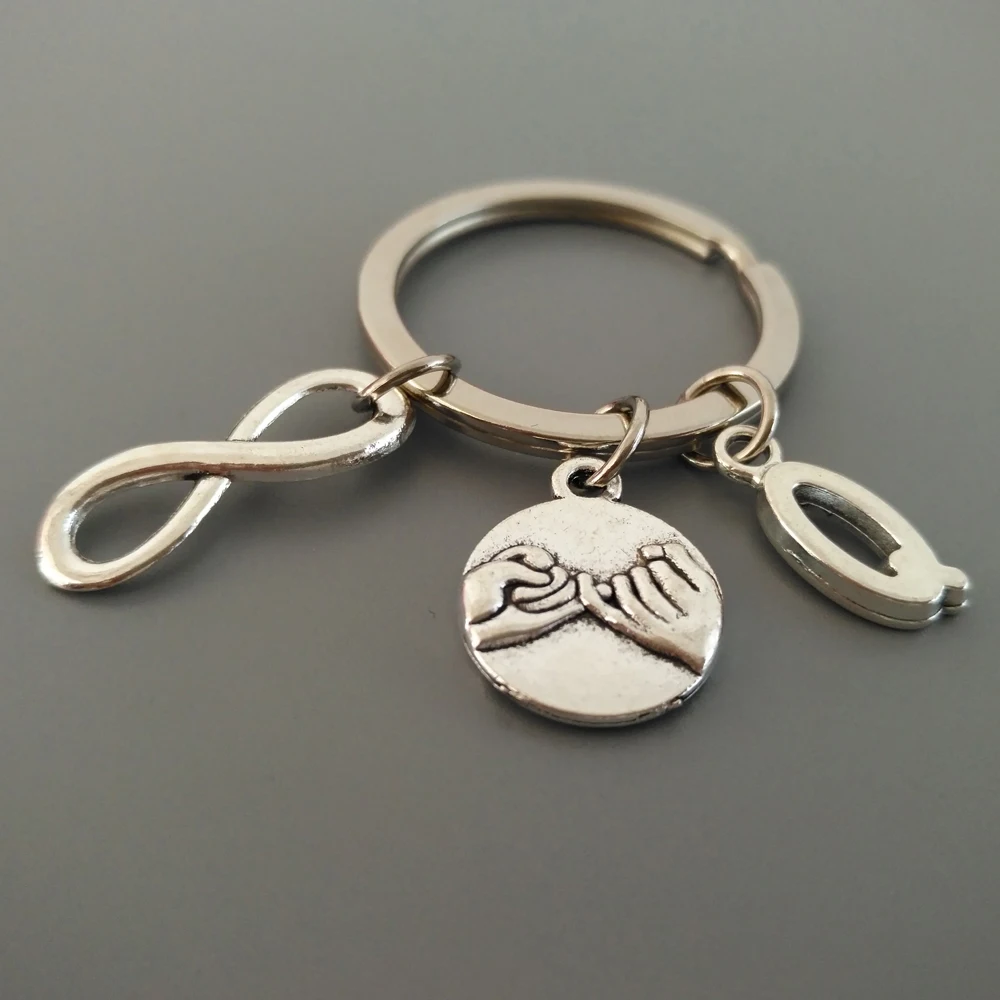 Подарочный Брелок BBF бесконечность Keychian обещание Pinky Keysholder опционально 26 дюймов