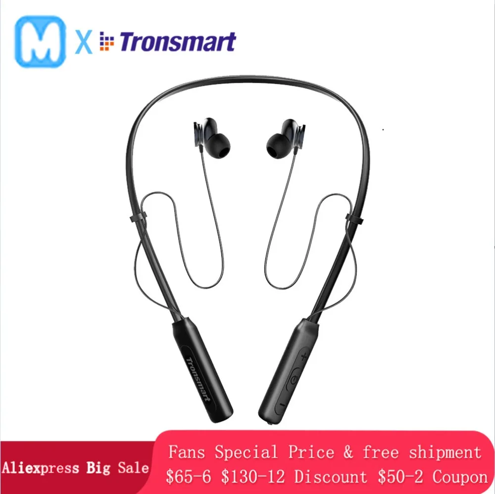 Tronsmart Encore S2 Plus Bluetooth беспроводные наушники авторизация IPX45 наушники водонепроницаемые наушники гарнитура с шейным ремешком