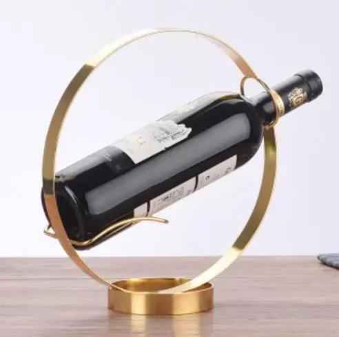 Простой изогнутый дизайн стойка для настольного вина из нержавеющей стали