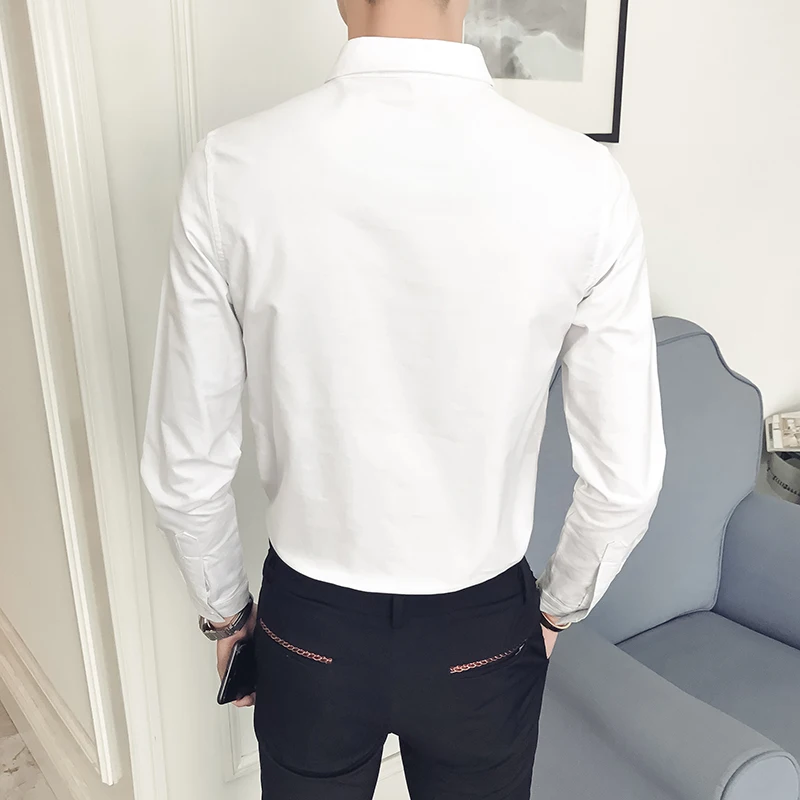 Bumpybeast новинка весны 2019 мужская рубашка с вышитыми розами повседневные тонкие