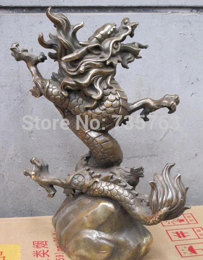 002001 13 "Китай Бронза счастливый благоприятный скульптура Орла когти мифический