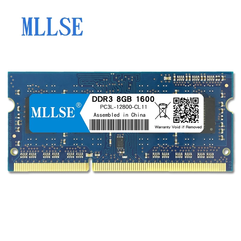 Mllse ноутбук Sodimm Ram DDR3L 8GB 1600mhz 1 35 V память для ноутбука PC3L-12800S 204pin без ECC RAM memoria |