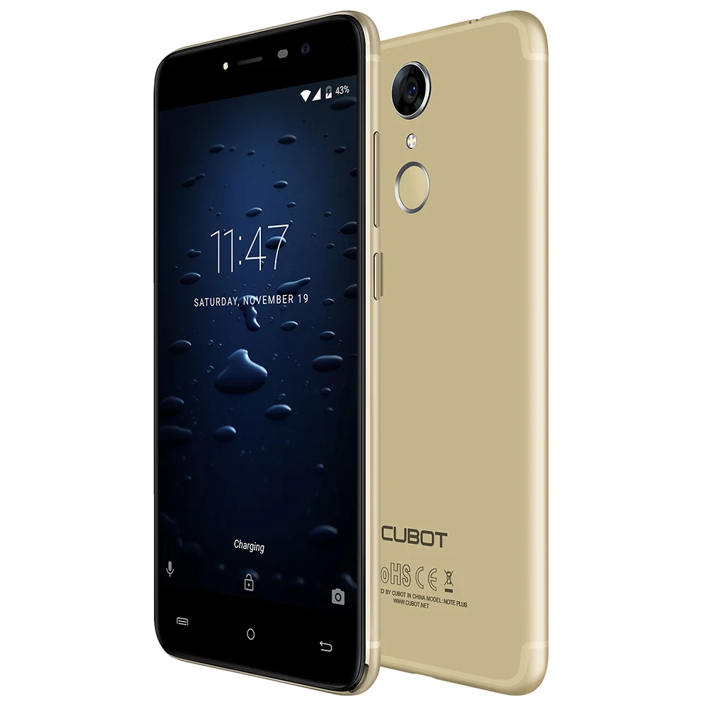 CUBOT Note Plus 4G смартфон 5," FHD 1920*1080 P 3GB RAM+32GB ROM MTK6737T MTK6737T 4 ядра 16+ 16 Мп камер Android 7,0 мобильный телефон