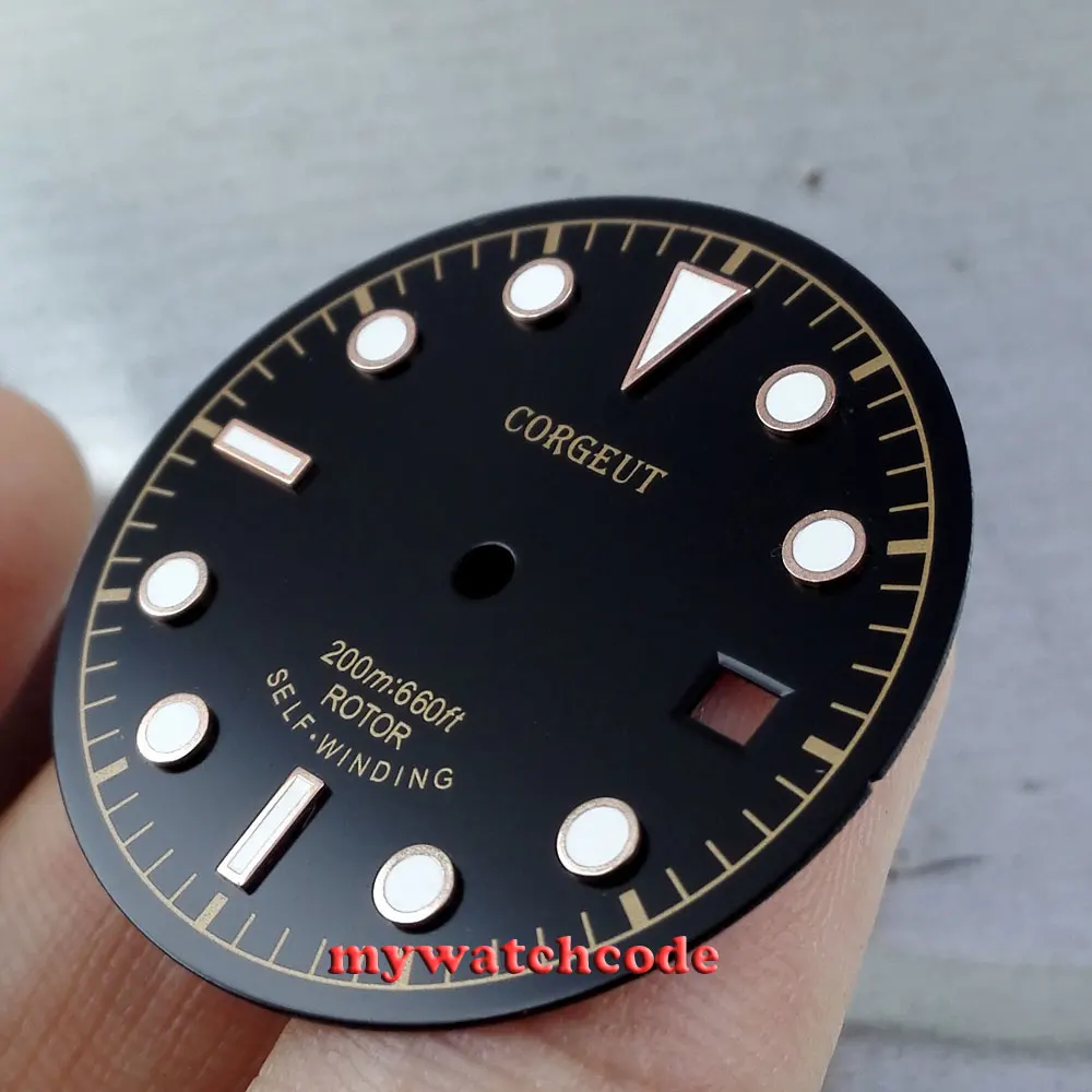 Часы с отметками 30 4 мм черные розовые золотые для ETA 2824 2836 механизм 33 | Наручные