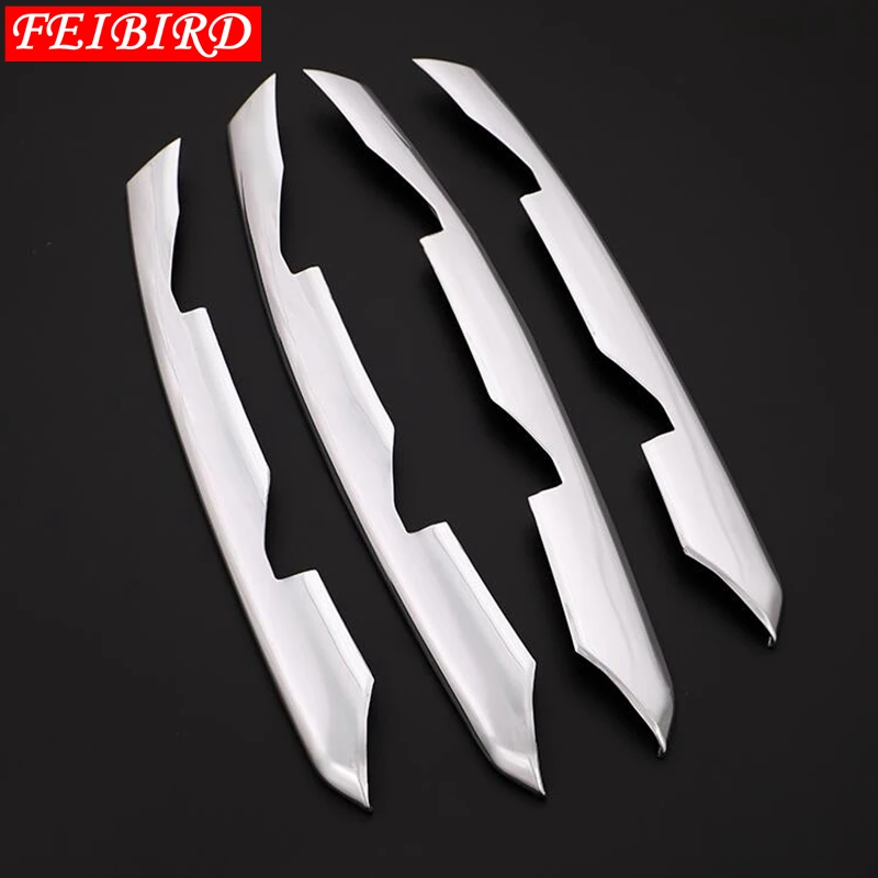 Fit For Audi A4 B9 2016 - 2019 ABS Bright Rear + Front Foglight Fog Lamp Lights Bezel Eyelid Eyebrow Decoration Frame Cover Trim |