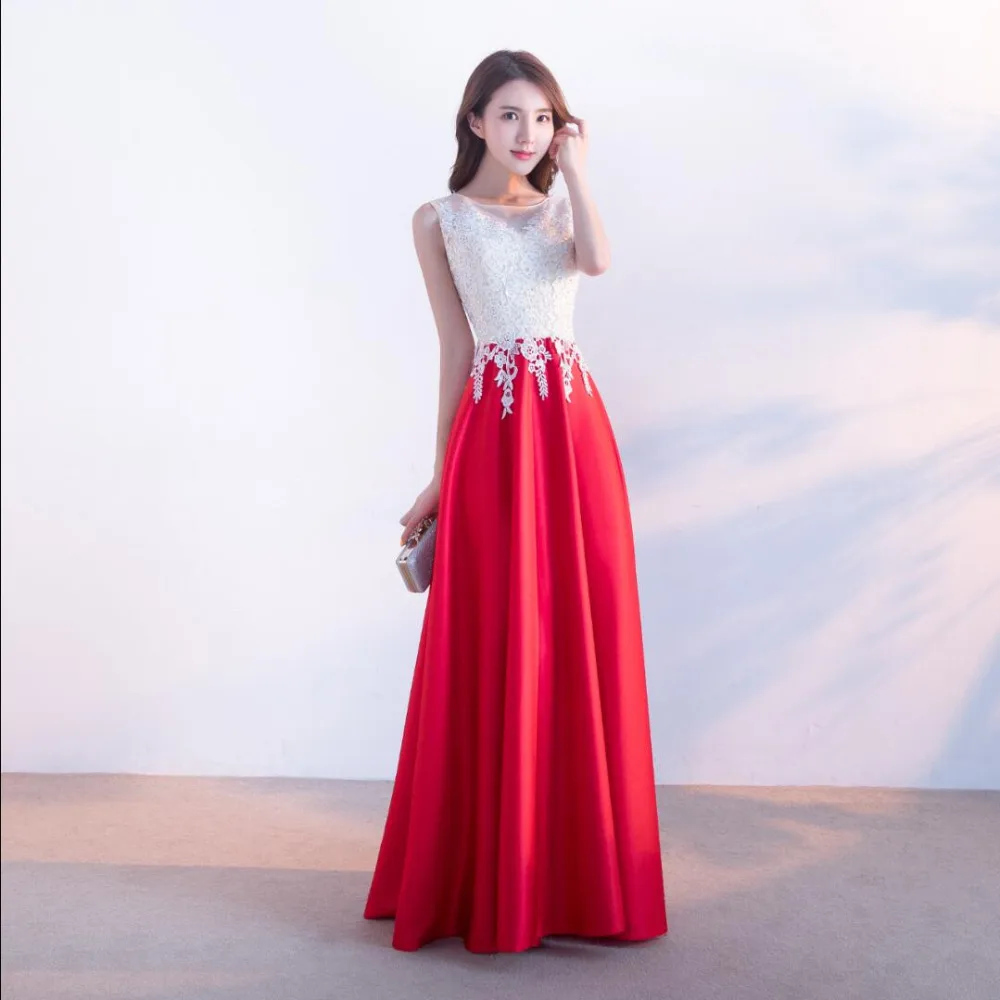 Новое поступление 2017 года красные и белые кружевные платья для выпускного вечера