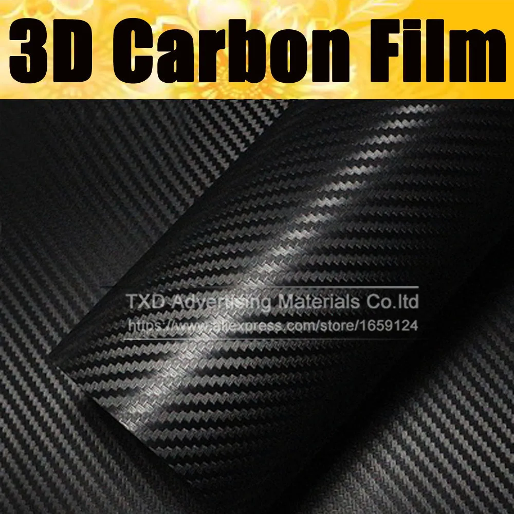 

Good selling 30*127cm Waterproof 3D Carbon Fiber Vinyl Wrap Sheet Roll Film Car Sticker Decal Sheet For Car Auto Vehicle Detail