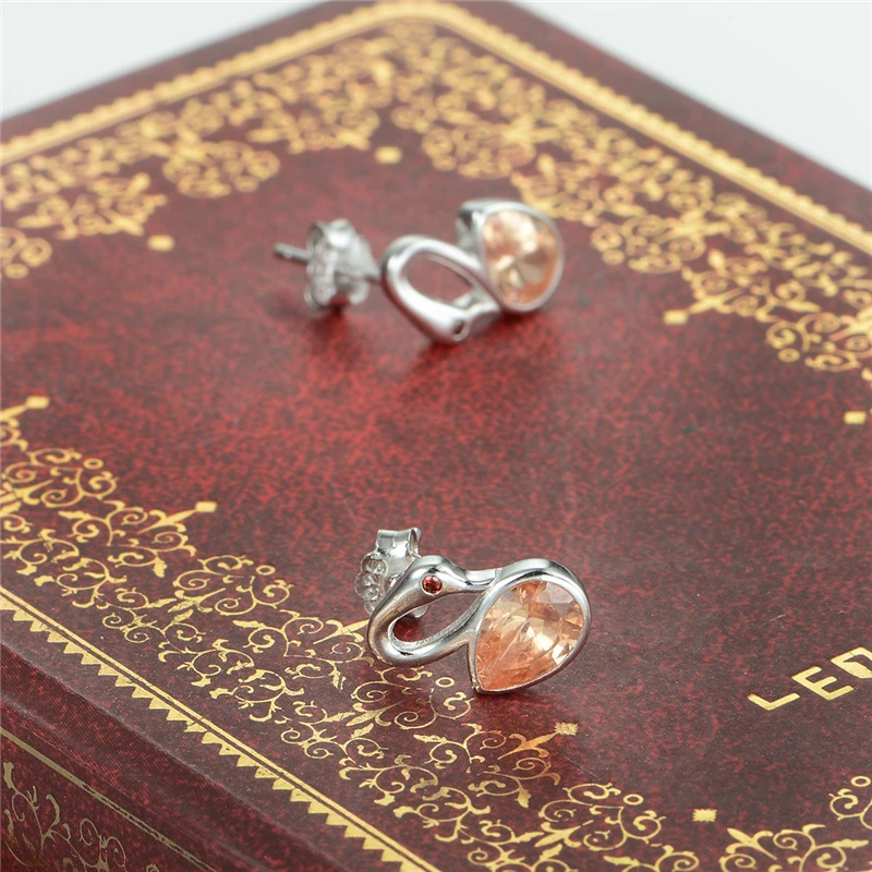 Подлинная Стерлингового Серебра 925 Серьги Стержня Для Женщин Старинные Моды Cryatsl