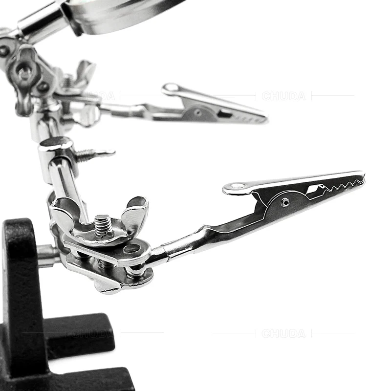 CHUDA помогая Лупа третьей руки для пайки сварочное увеличительное стекло с