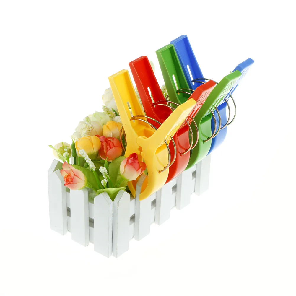 4 шт./компл. прочные последние яркие цвета пляжные зажимы для полотенец